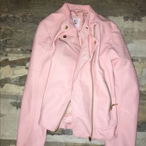 Pink leather jacket
